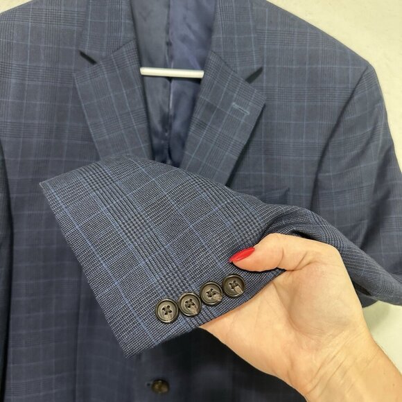 Lauren Ralph Lauren Single Breasted Mens Blazer Sports Coat 38R? Blue Plaid Work - Picture 7 of 12